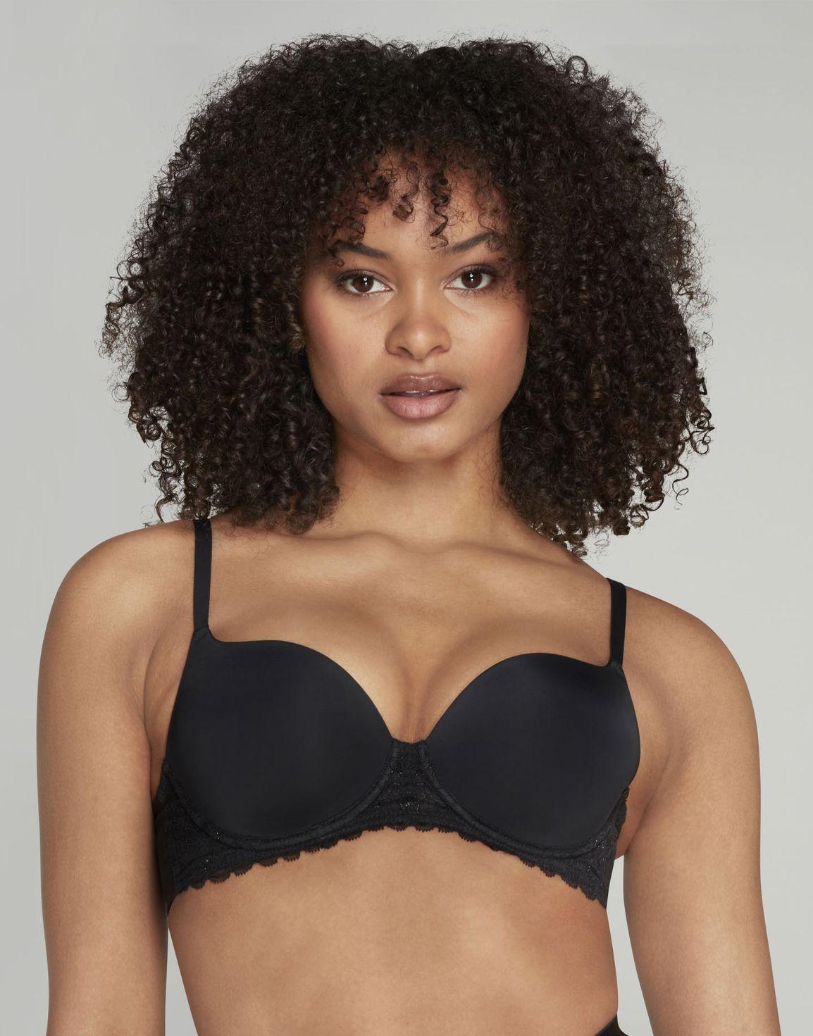 Leni Balcony Padded Plunge Bra Black | Agent Provocateur