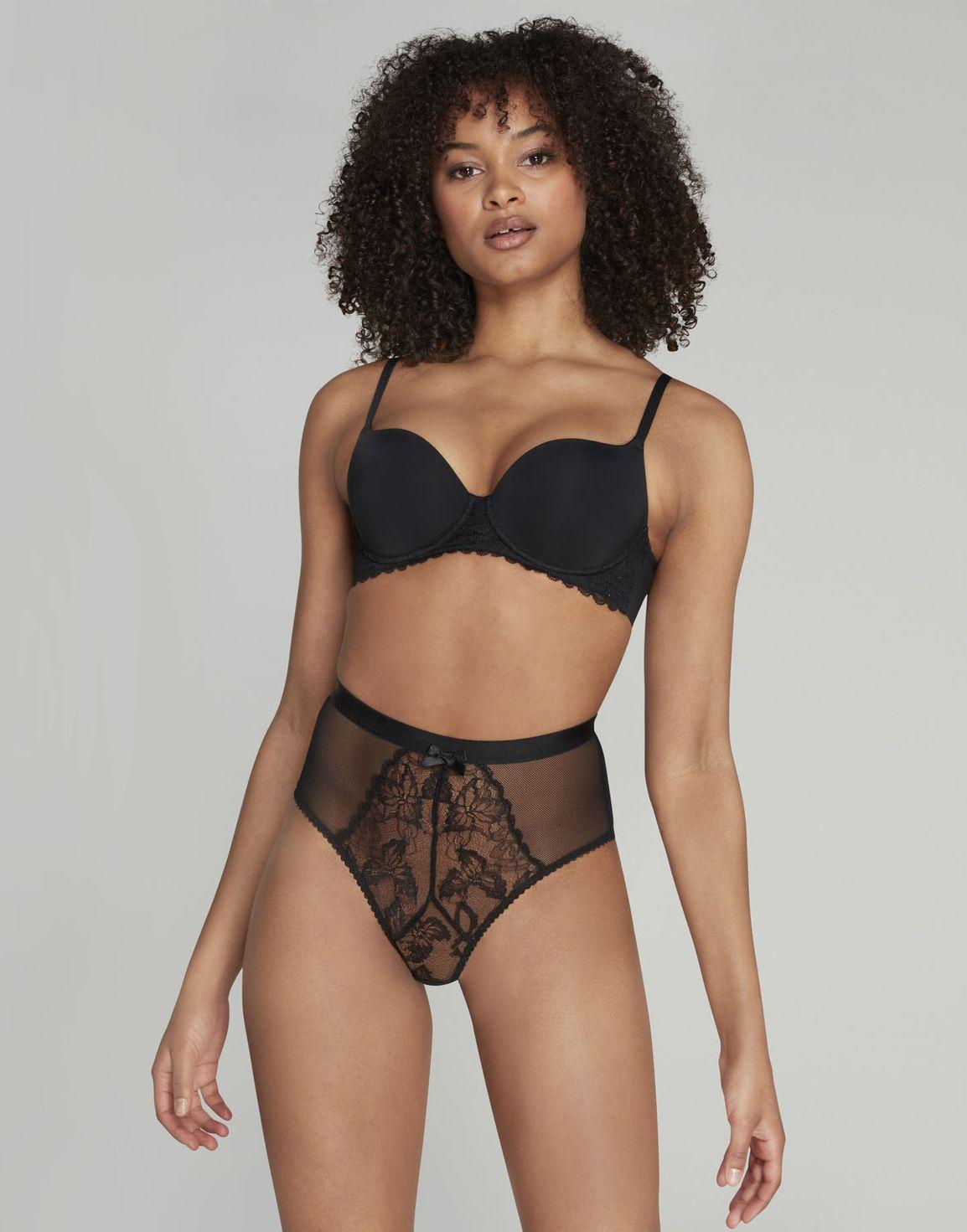 Leni Balcony Padded Plunge Bra Black | Agent Provocateur