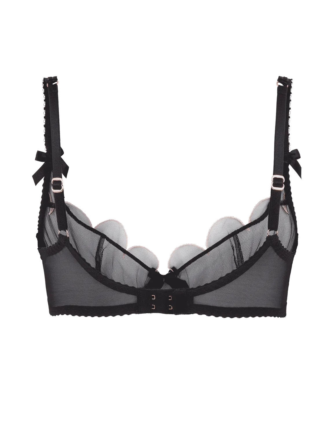 Lorna Demi Cup Plunge Underwired Bra Black | Agent Provocateur