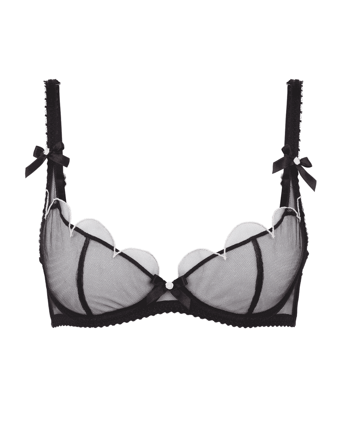 Lorna Demi Cup Plunge Underwired Bra Black | Agent Provocateur