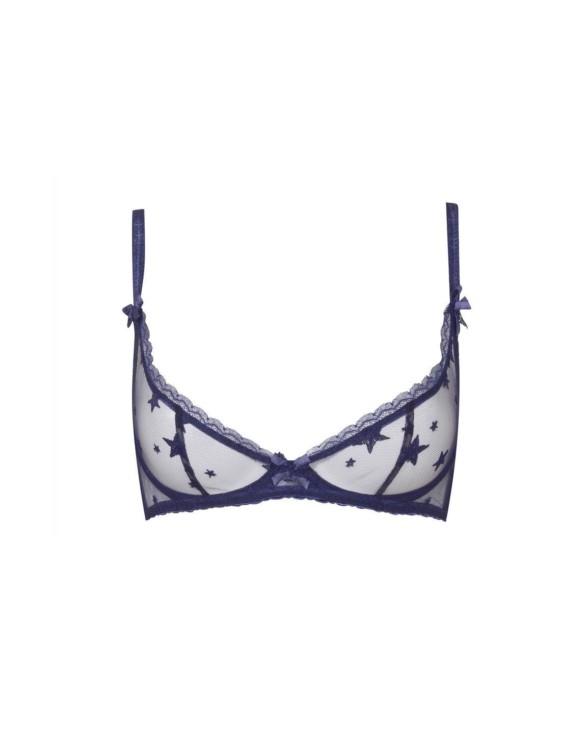 Luxx Plunge Underwired Bra Navy | Agent Provocateur