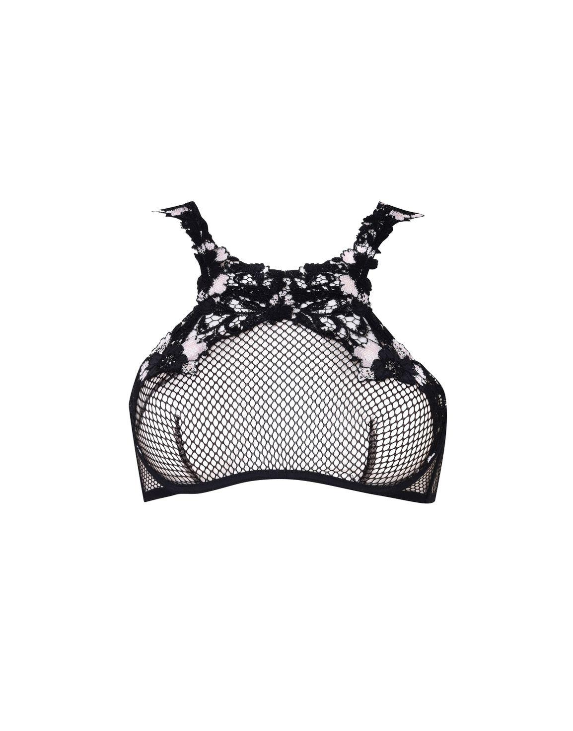 Eliza High Neck Underwired Bra Black | Agent Provocateur