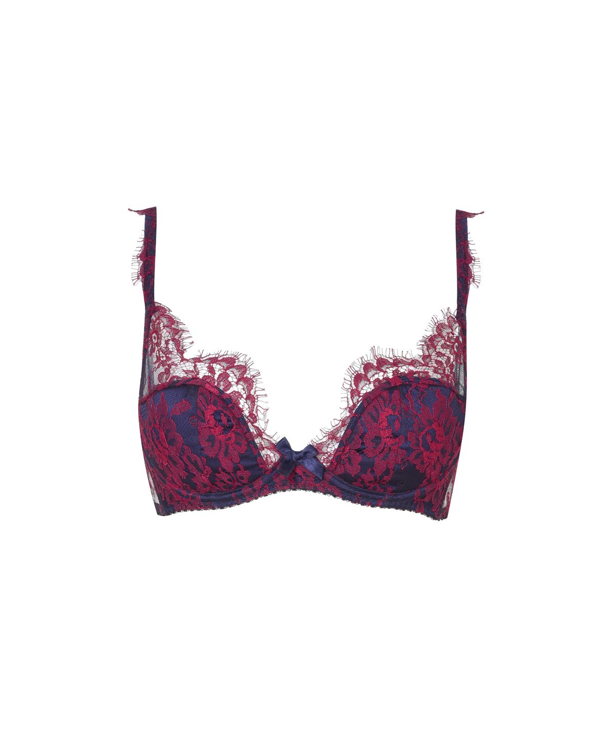 Carline Plunge Underwired Bra Burgundy | Agent Provocateur