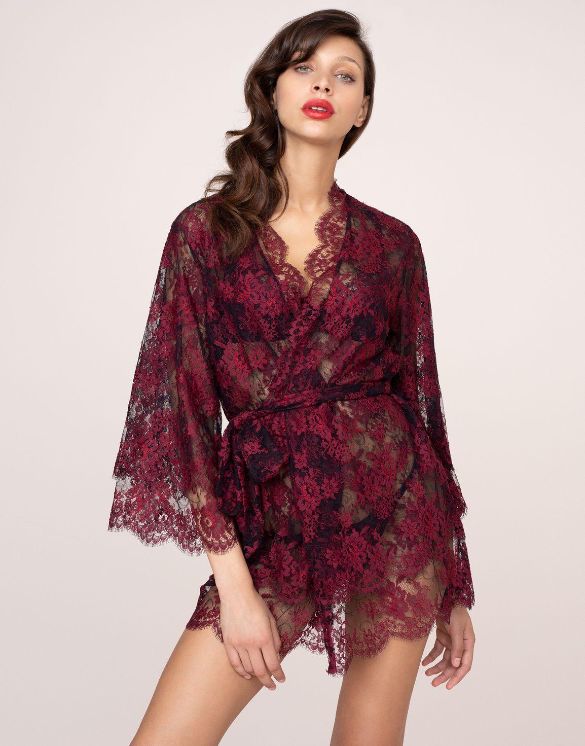 Carline Kimono Burgundy | Agent Provocateur