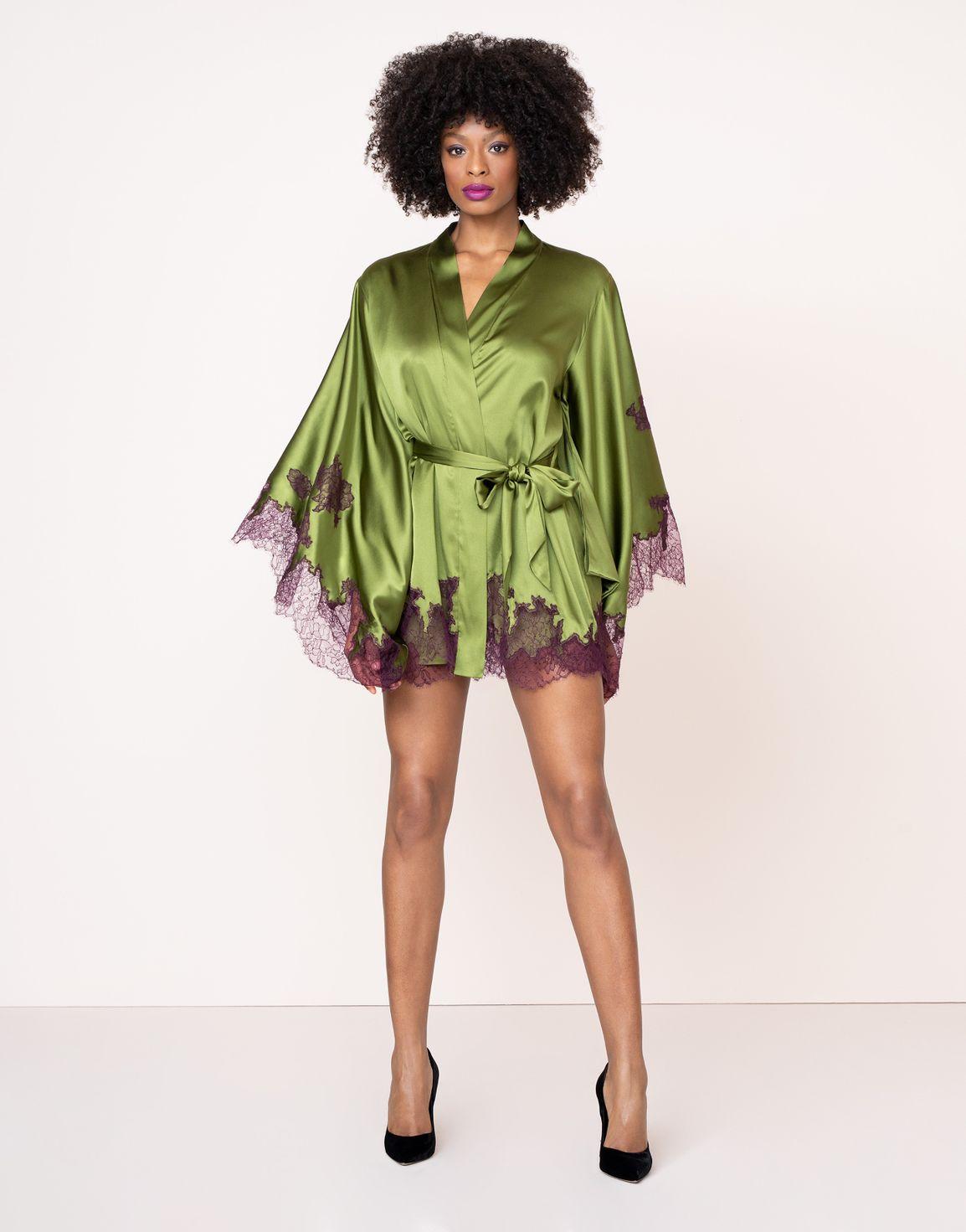 Christi Short Gown Green | Agent Provocateur