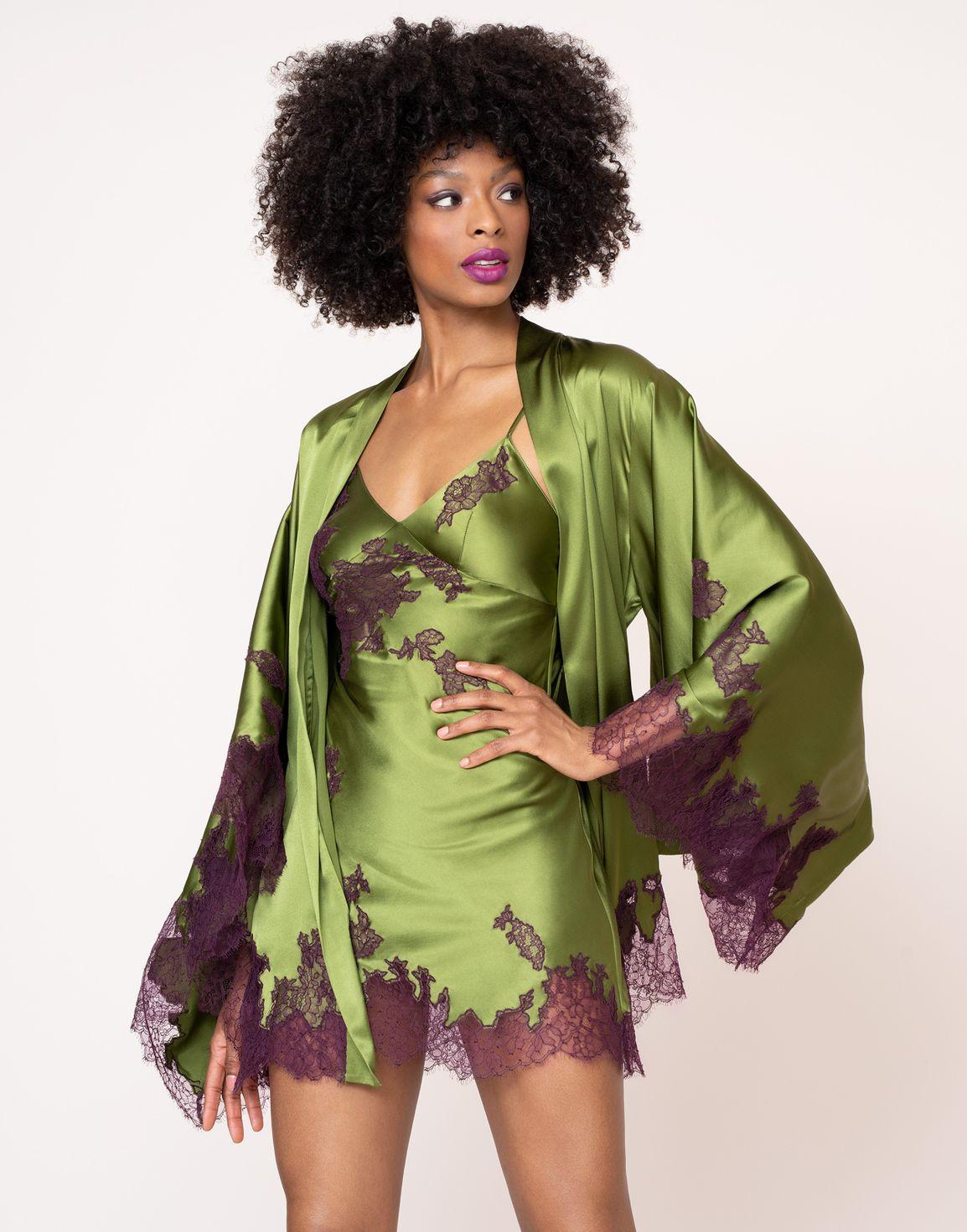 Christi Short Gown Green | Agent Provocateur