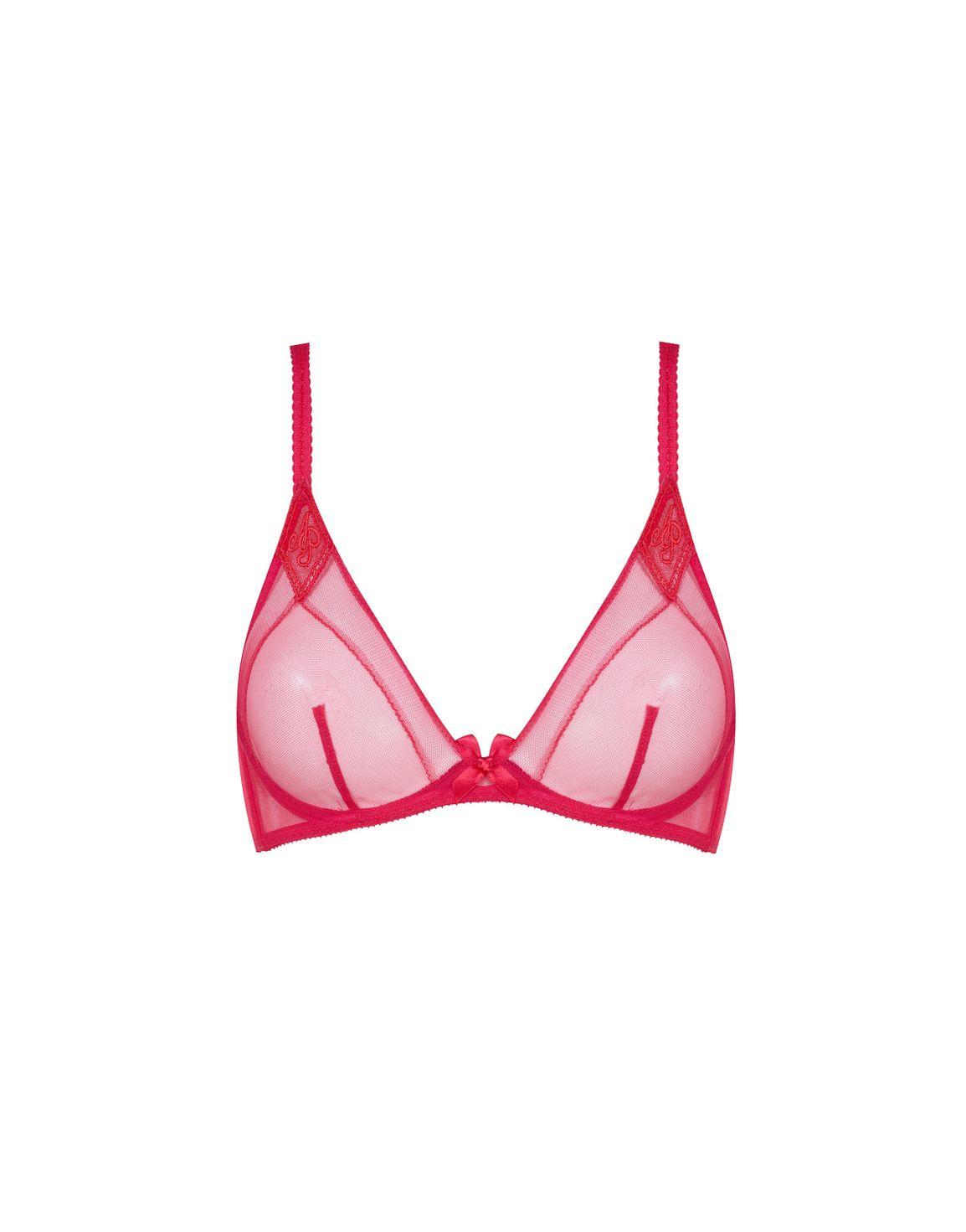 Casper Plunge Underwired Bra Red | Agent Provocateur
