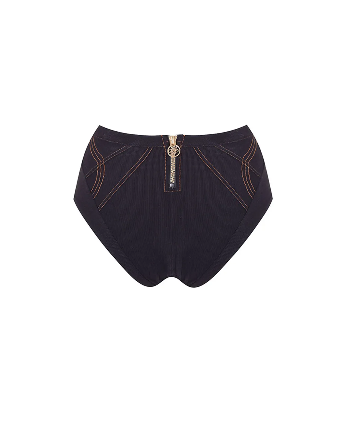 Safiya High Waisted Bikini Bottom Black | Agent Provocateur