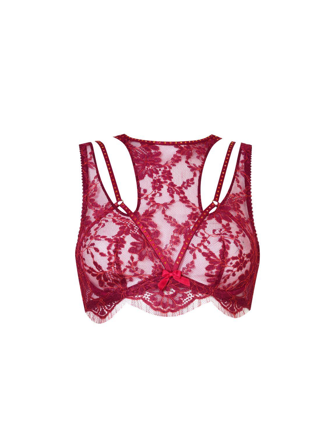 Talia High Neck Underwired Bra Red | Agent Provocateur