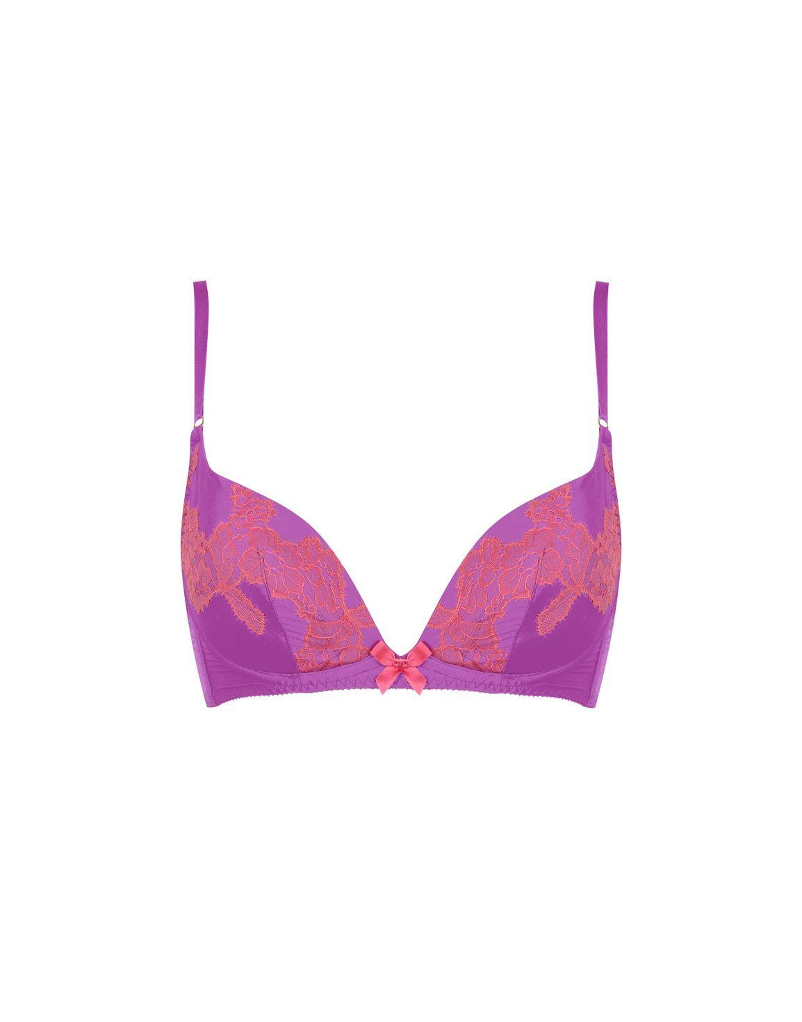 Cailine Plunge Underwired Bra Purple | Agent Provocateur