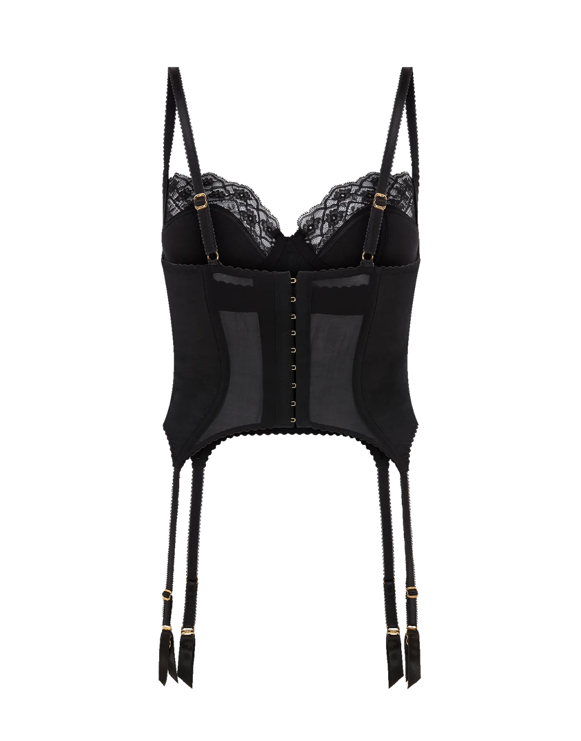 Ayla Padded Corset Underwired Bra Black | Agent Provocateur