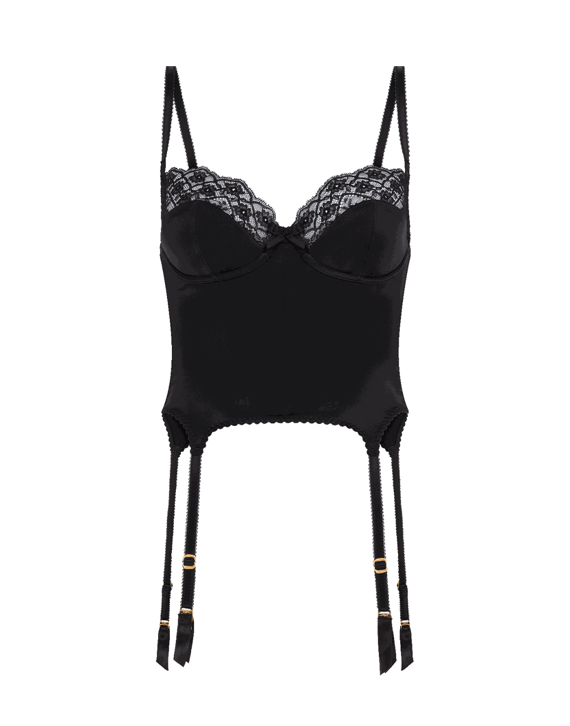 Ayla Padded Corset Underwired Bra Black | Agent Provocateur
