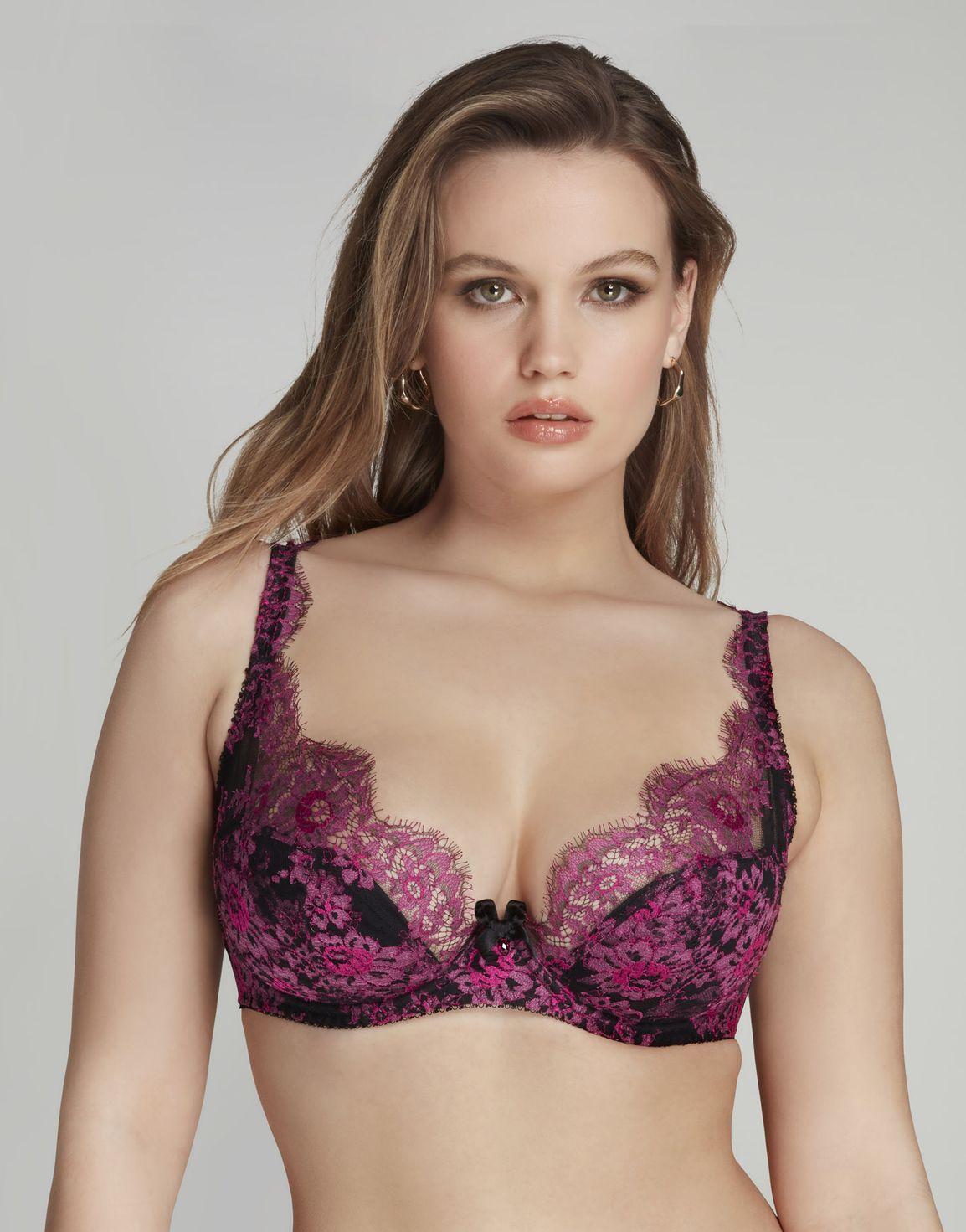 Carline Plunge Underwired Bra Pink | Agent Provocateur