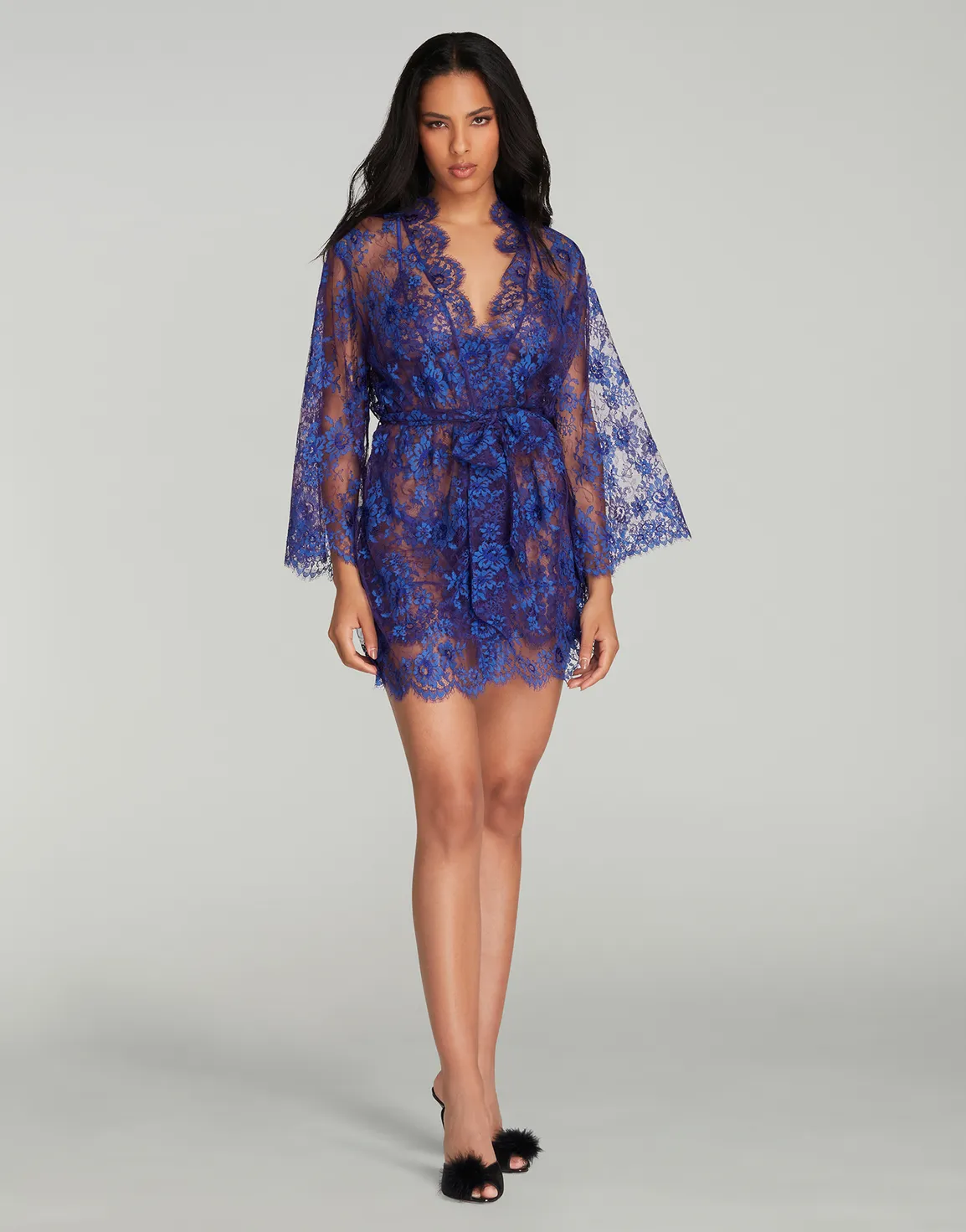 Carline Short Kimono Cobalt | Agent Provocateur