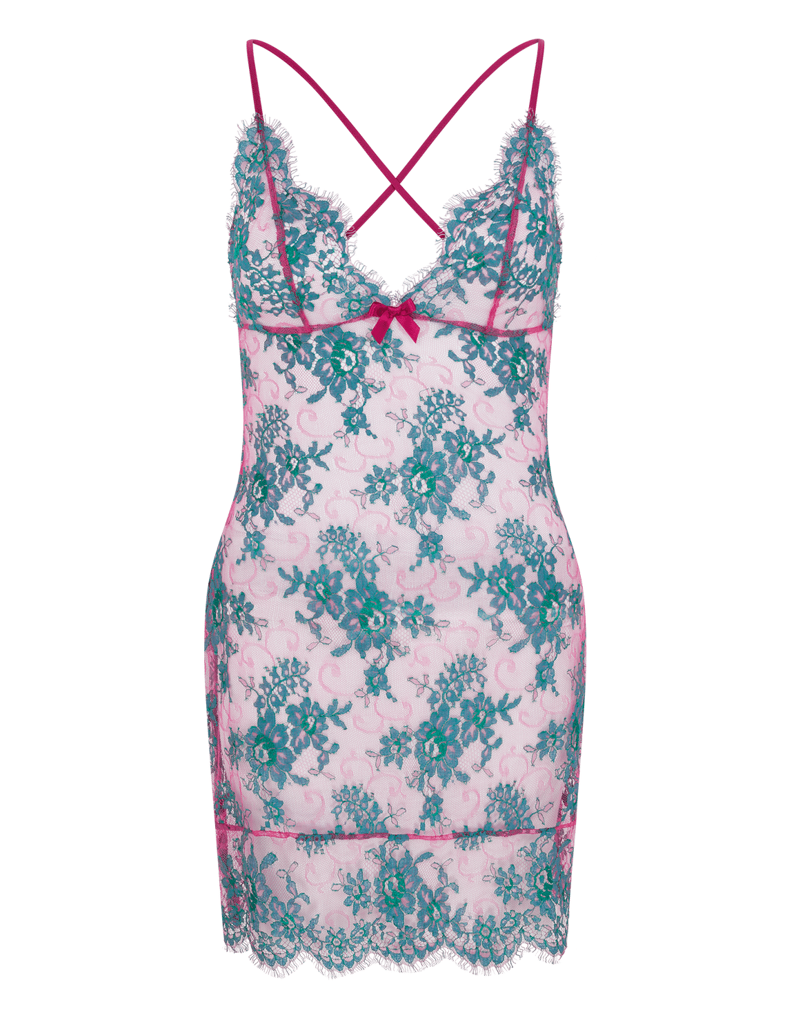 Carline Short Slip Lilac/Lime | Agent Provocateur