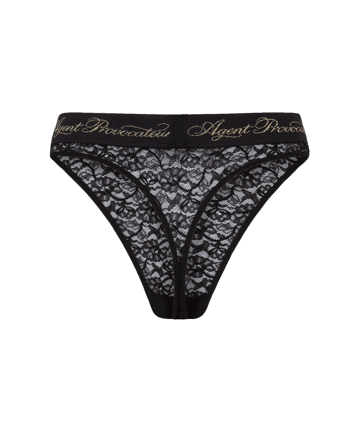 Cher High Waisted Thong Black | Agent Provocateur