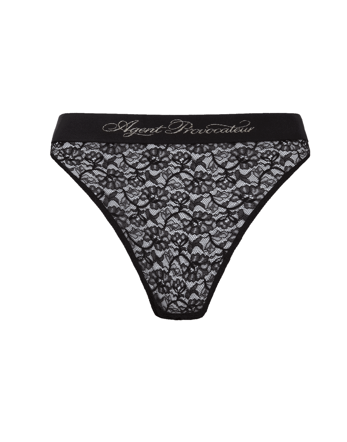 Cher High Waisted Thong Black | Agent Provocateur