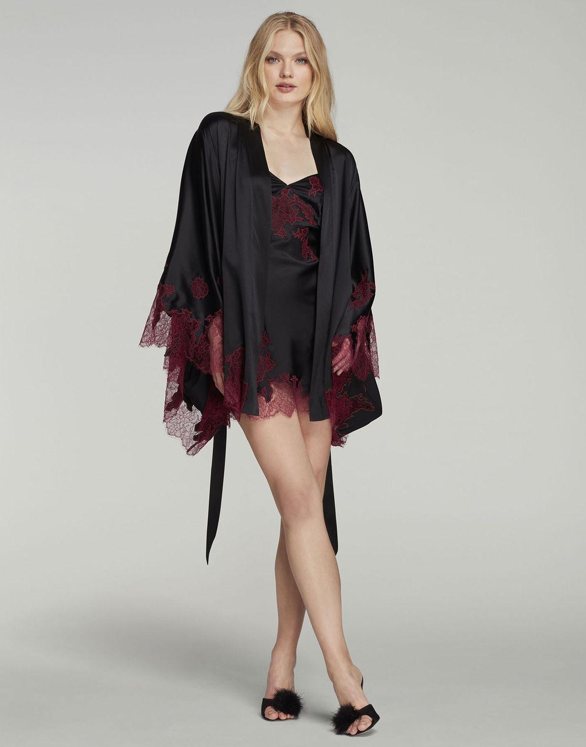 Christi Short Kimono Black | Agent Provocateur