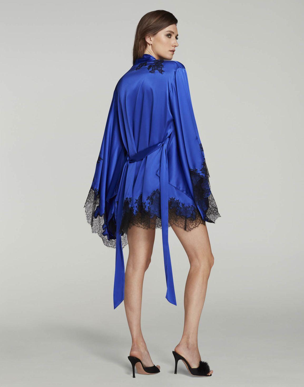 Christi Short Kimono Blue | Agent Provocateur