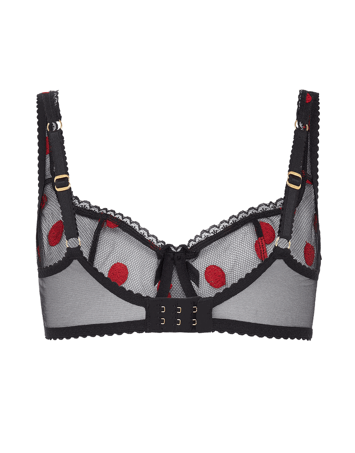 Gabby Balconette Underwired Bra Black/Red | Agent Provocateur