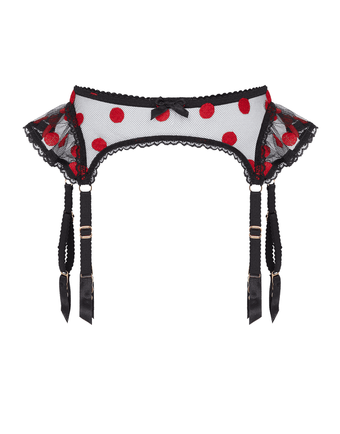 Gabby Suspender Black/Red | Agent Provocateur