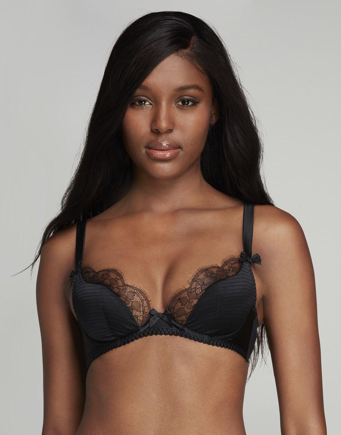 Helene Plunge Underwired Bra Black | Agent Provocateur