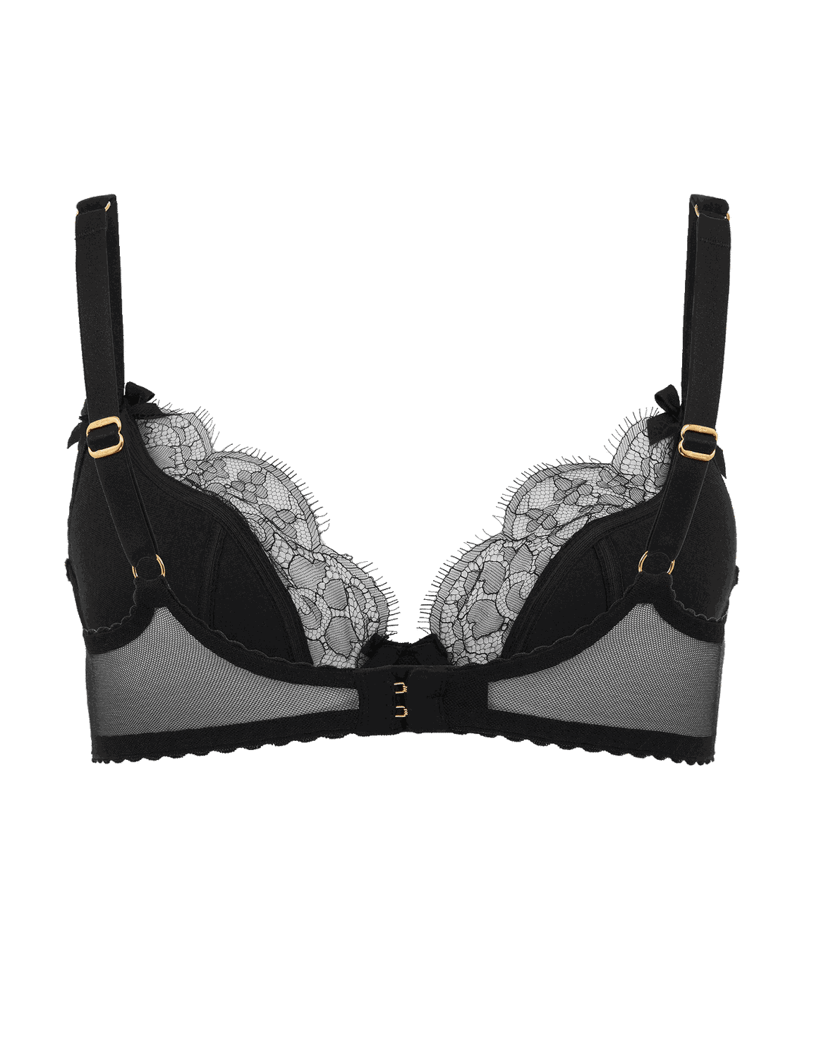 Helene Plunge Underwired Bra Black | Agent Provocateur