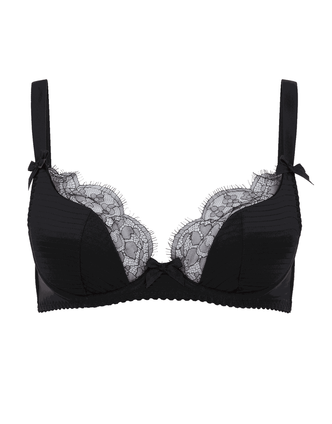 Helene Plunge Underwired Bra Black | Agent Provocateur