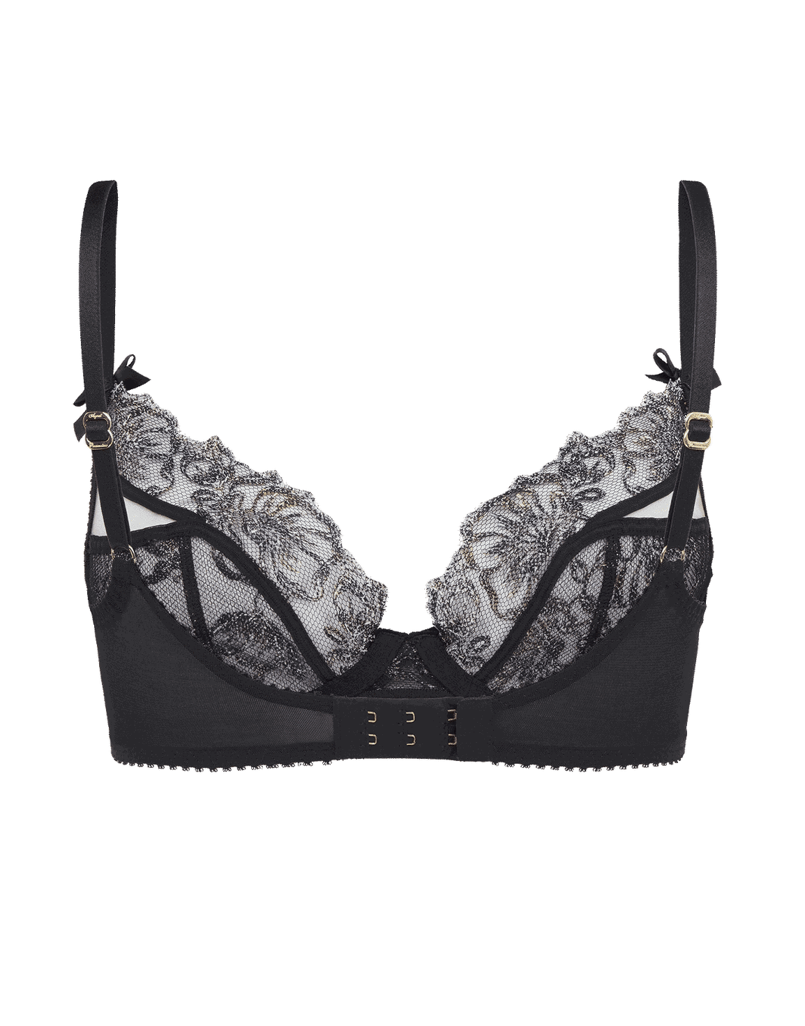 Leisha Plunge Underwired Bra Black Multicolour | Agent Provocateur