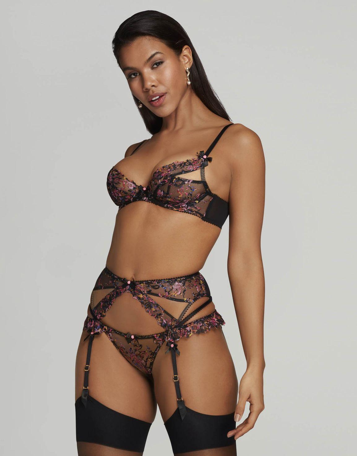Leisha Suspender Black Multicolour | Agent Provocateur