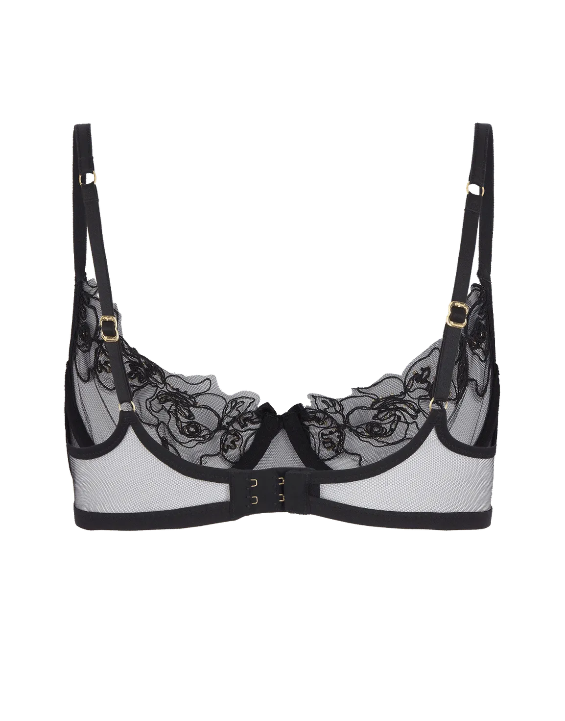 Lindie Demi Cup Plunge Underwired Bra Black | Agent Provocateur