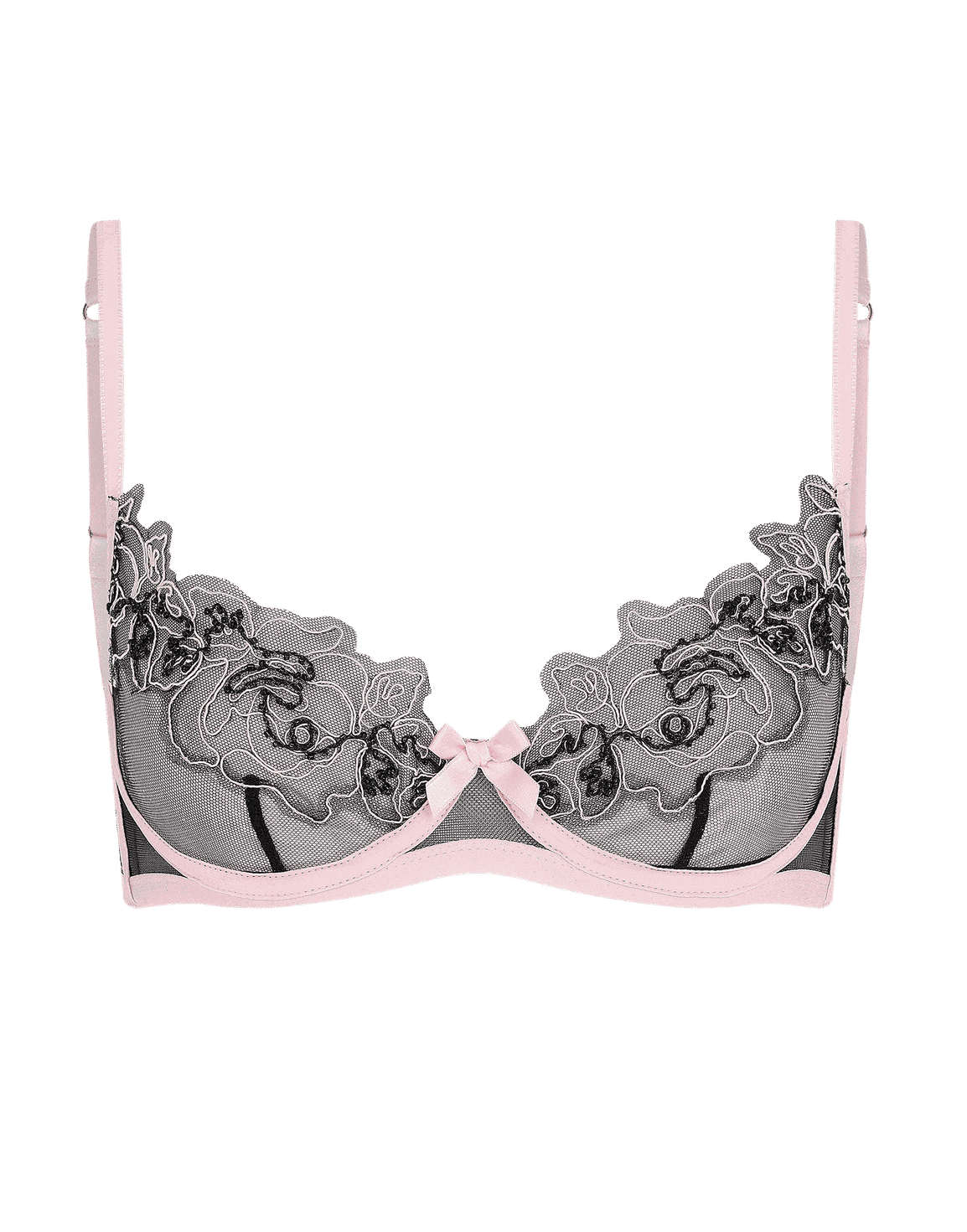 Lindie Balconette Underwired Bra Pink/Black | Agent Provocateur