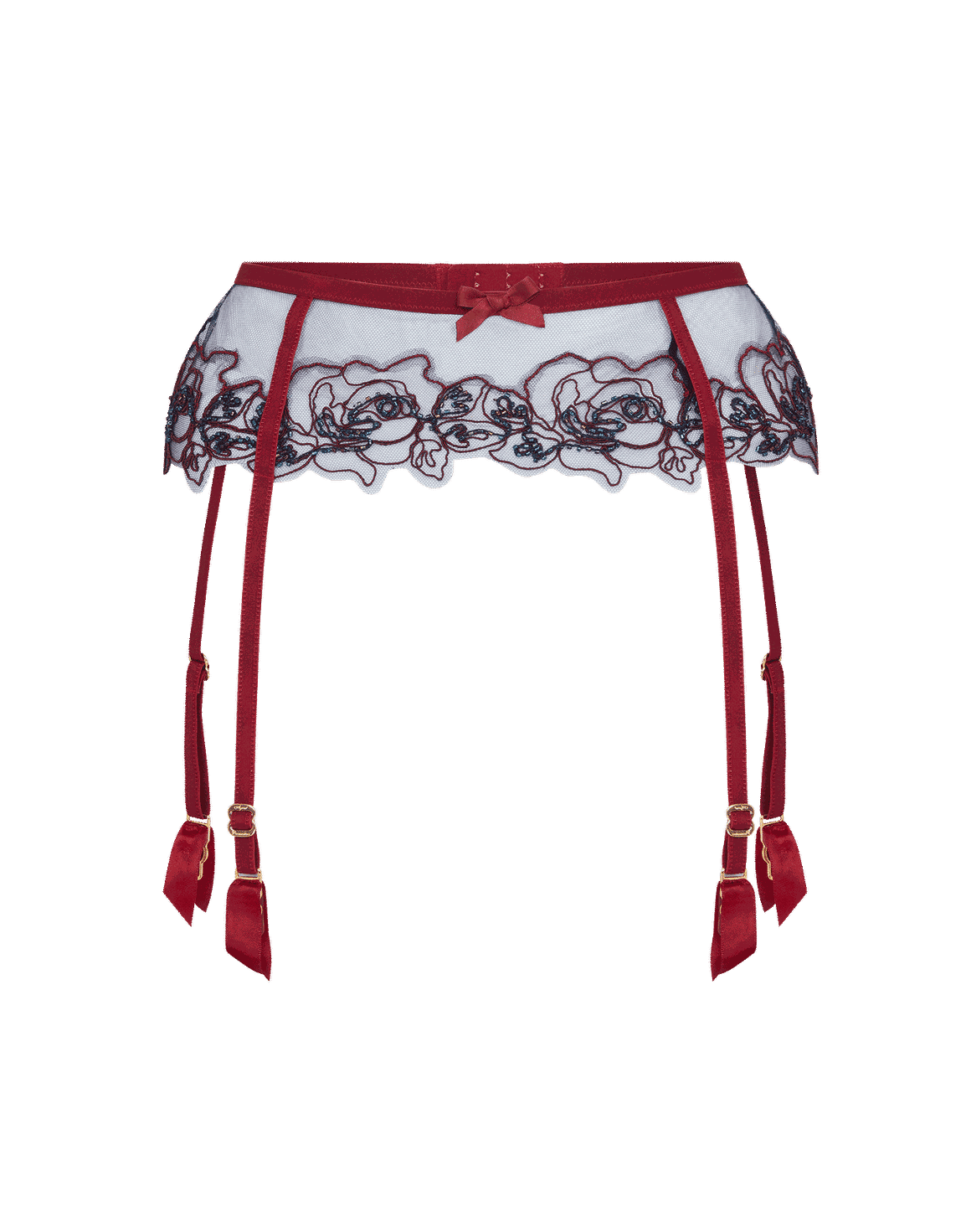 Lindie Suspender Plum/Navy | Agent Provocateur