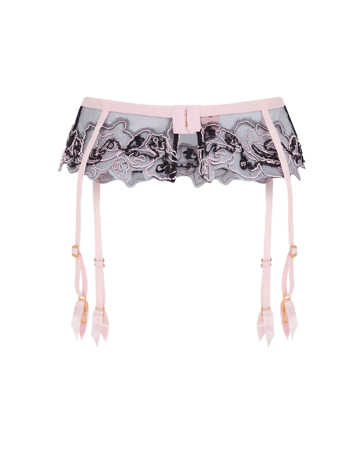 Lindie Suspender Pink/Black | Agent Provocateur