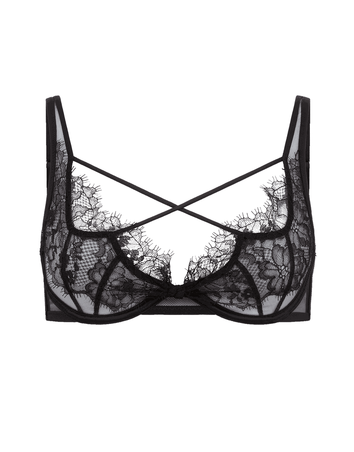 Palma Plunge Underwired Bra Black  | Agent Provocateur
