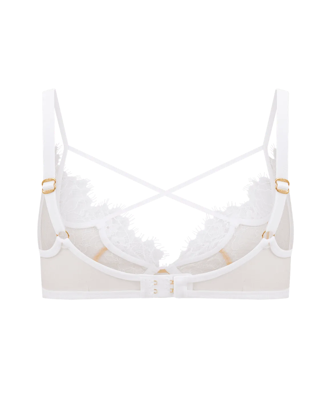 Palma Plunge Underwired Bra White | Agent Provocateur