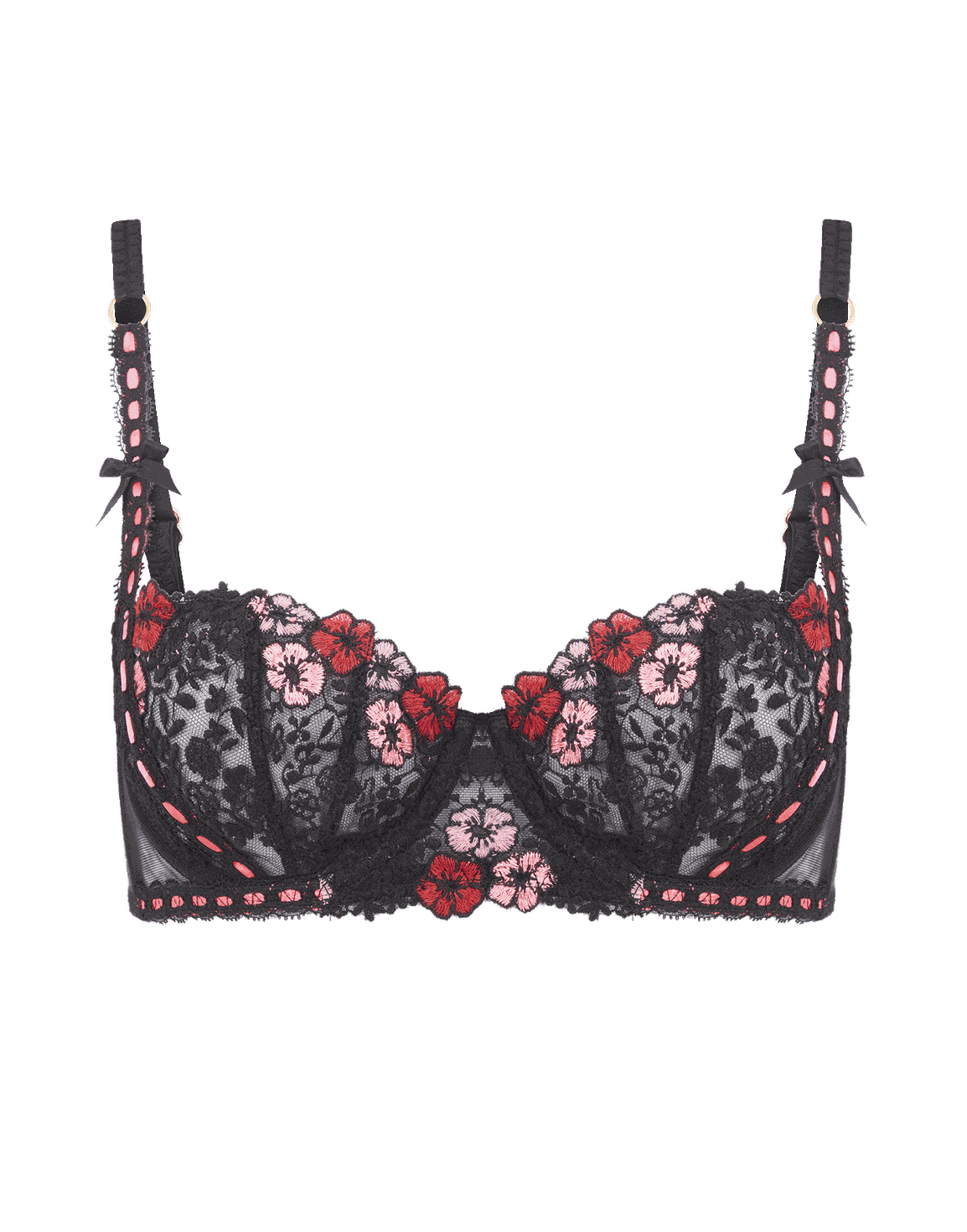 Petunia Balconette Underwired Bra Black | Agent Provocateur