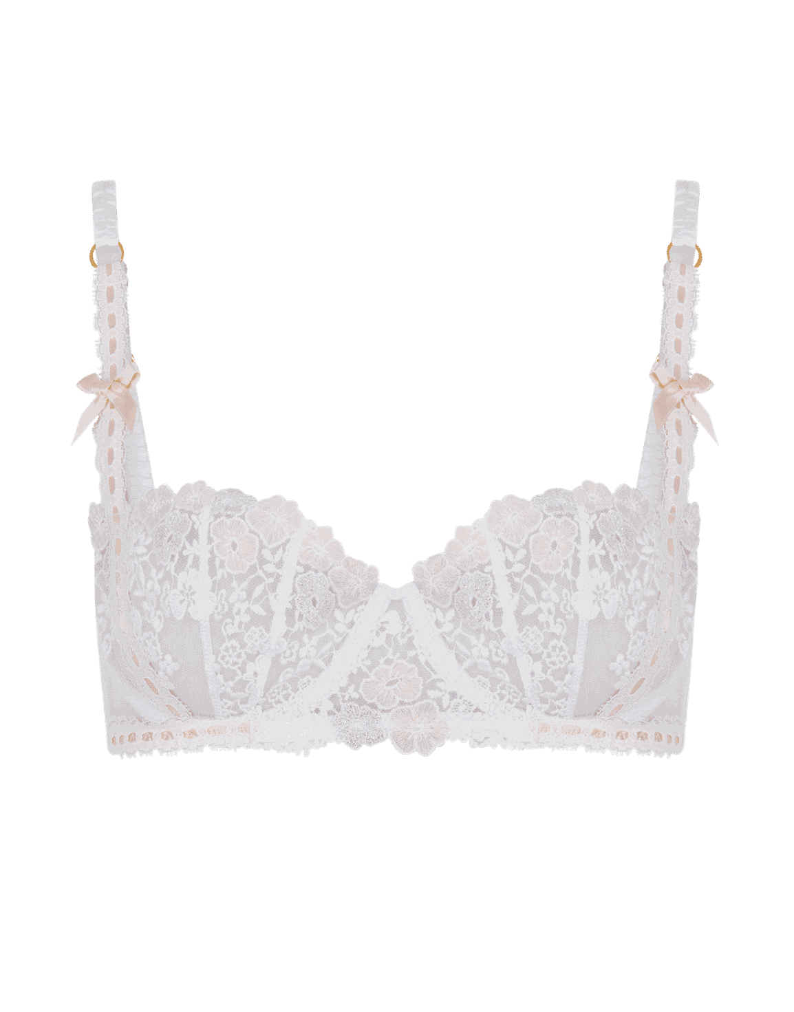 Petunia Balconette Underwired Bra White | Agent Provocateur