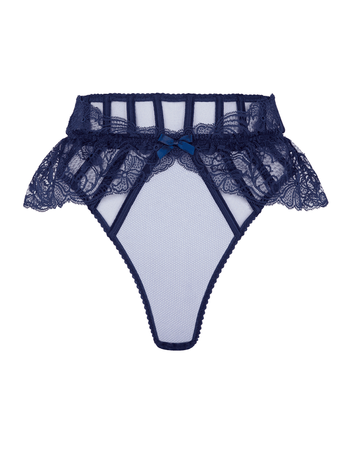Rozlyn Suspender Thong Navy | Agent Provocateur