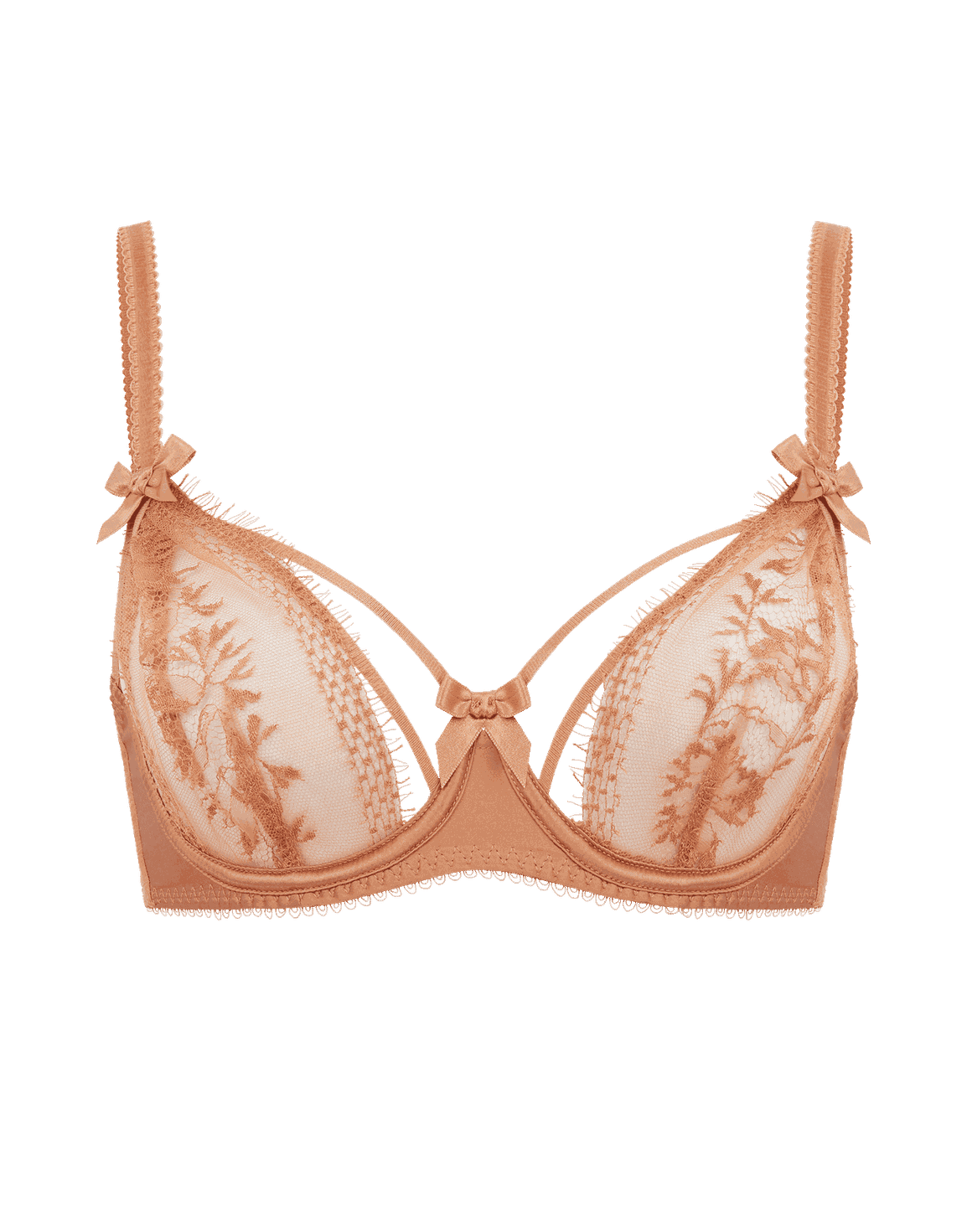 Tanya Plunge Underwired Bra Gold | Agent Provocateur