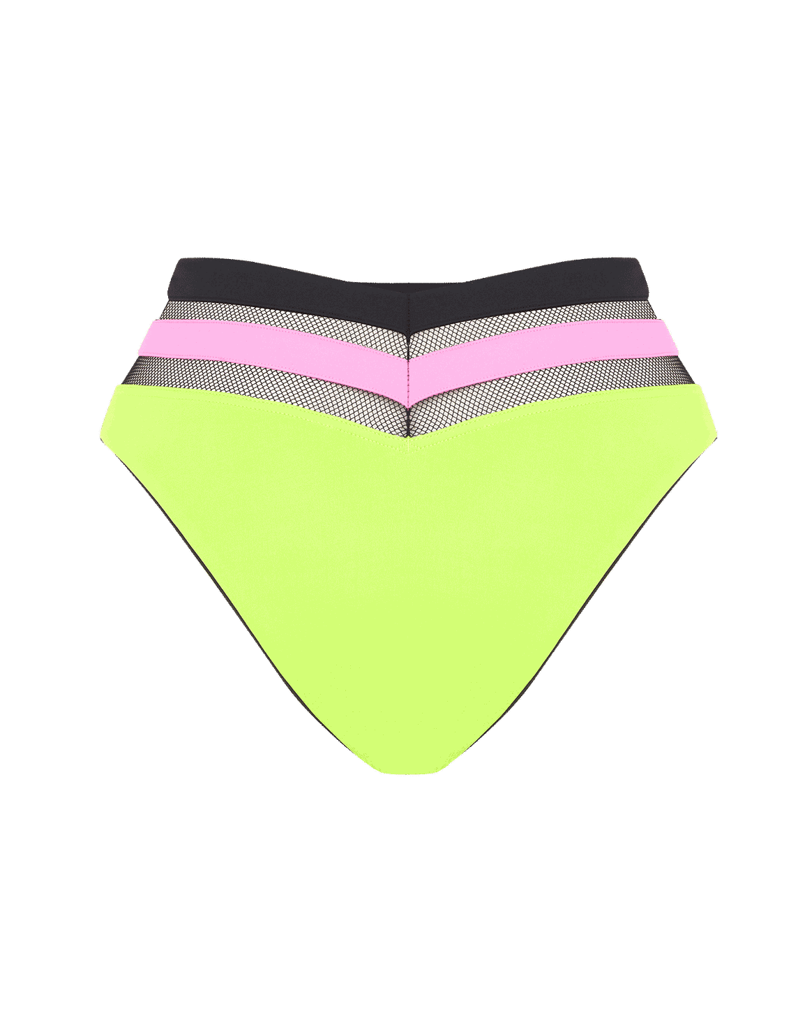 Zenaya High Waisted Bikini Bottoms Black/Green | Agent Provocateur