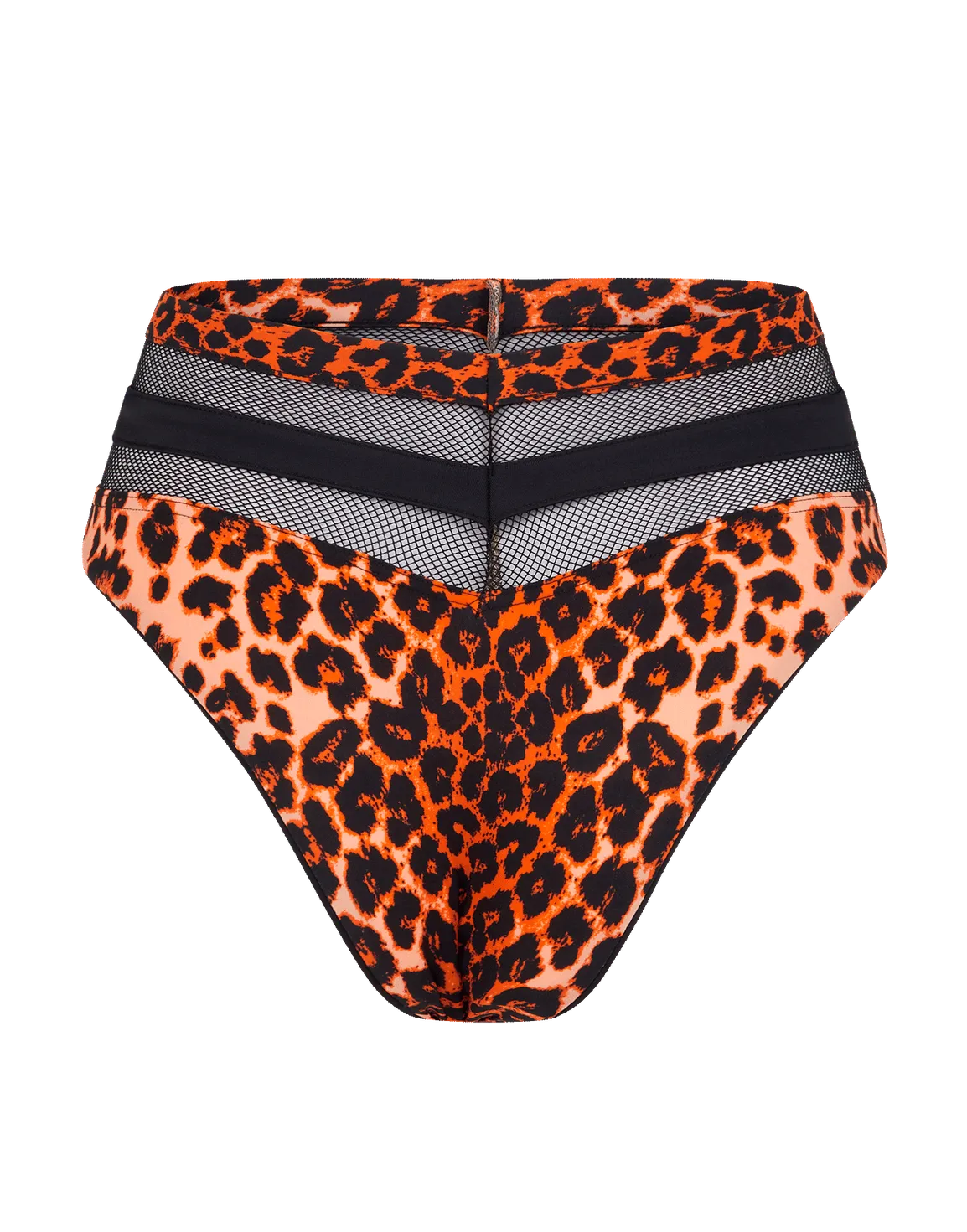 Zenaya High Waisted Bikini Bottom Leopard Print/Black | Agent Provocateur