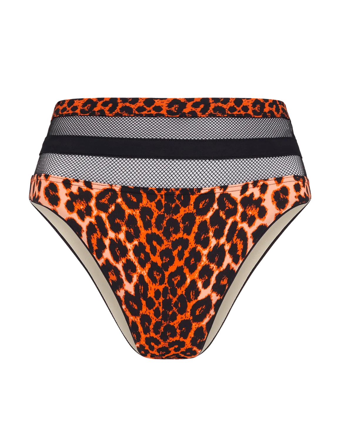 Zenaya High Waisted Bikini Bottom Leopard Print/Black | Agent Provocateur