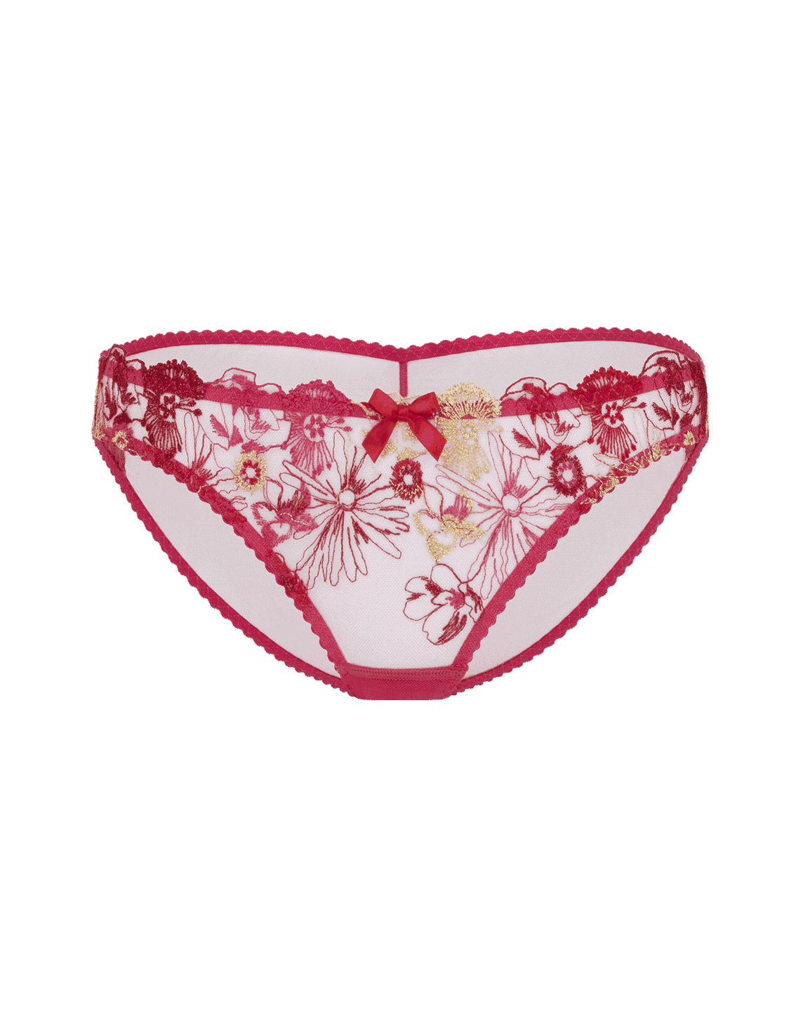 Zuri Full Brief Fuchsia/Red/Gold | Agent Provocateur