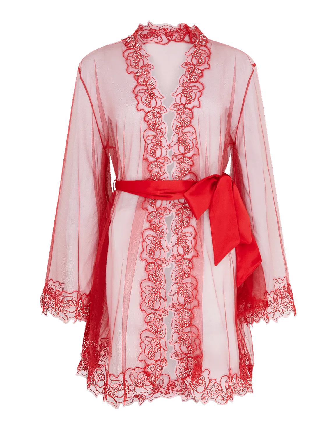 Lindie Short Gown Red/Red | Agent Provocateur