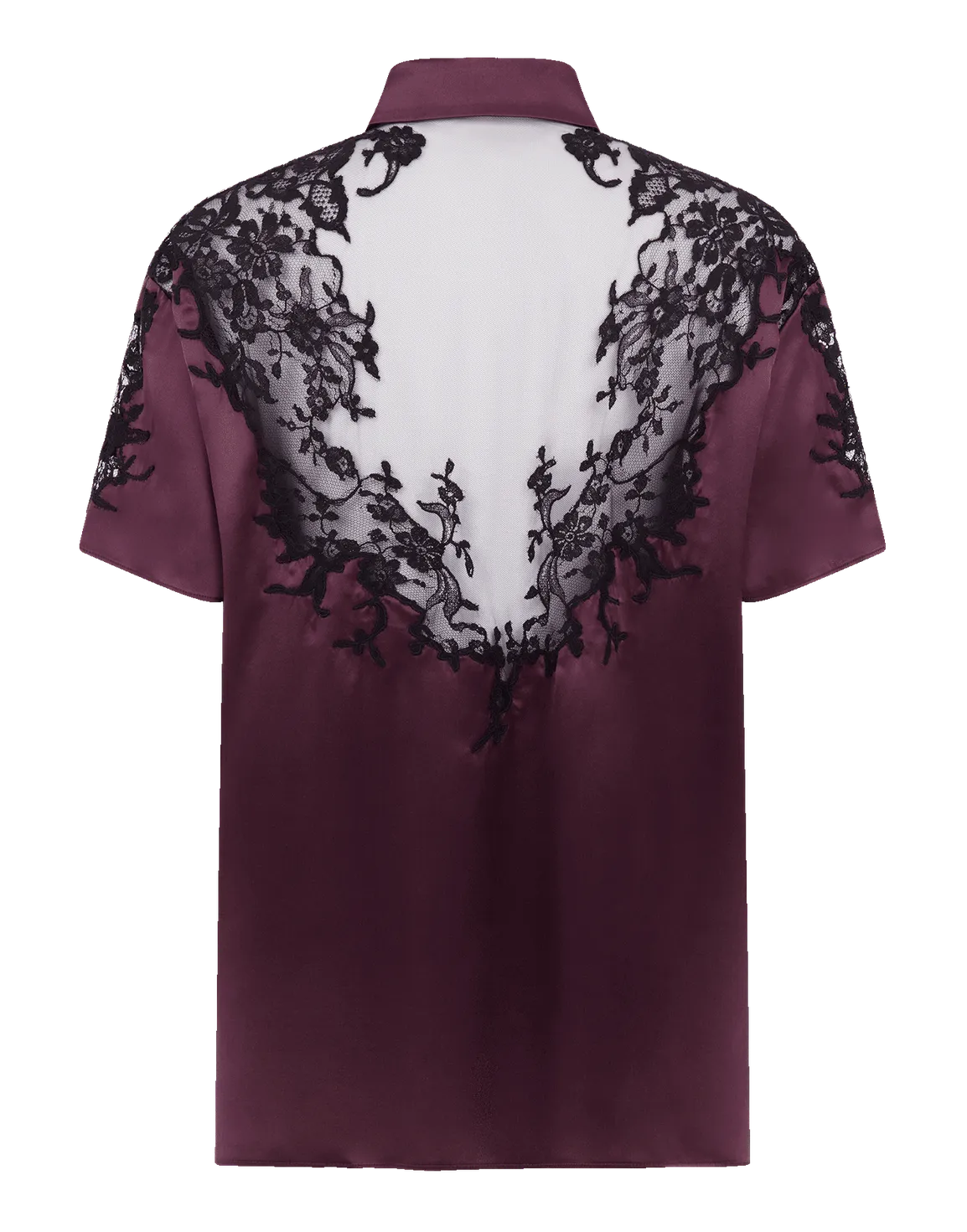 Caressa Pyjama Top Plum | Agent Provocateur