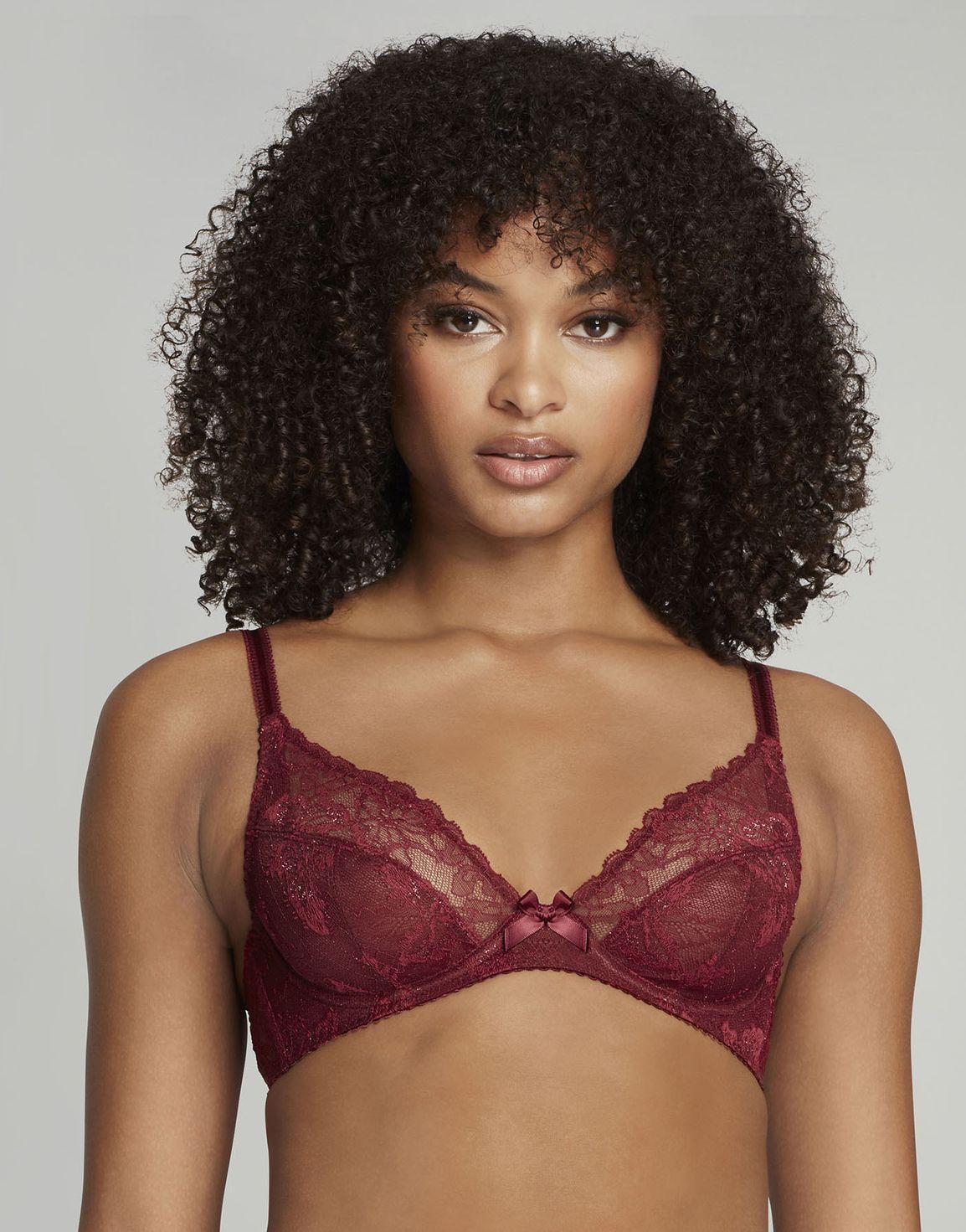 Leni Plunge Underwired Bra Burgundy | Agent Provocateur