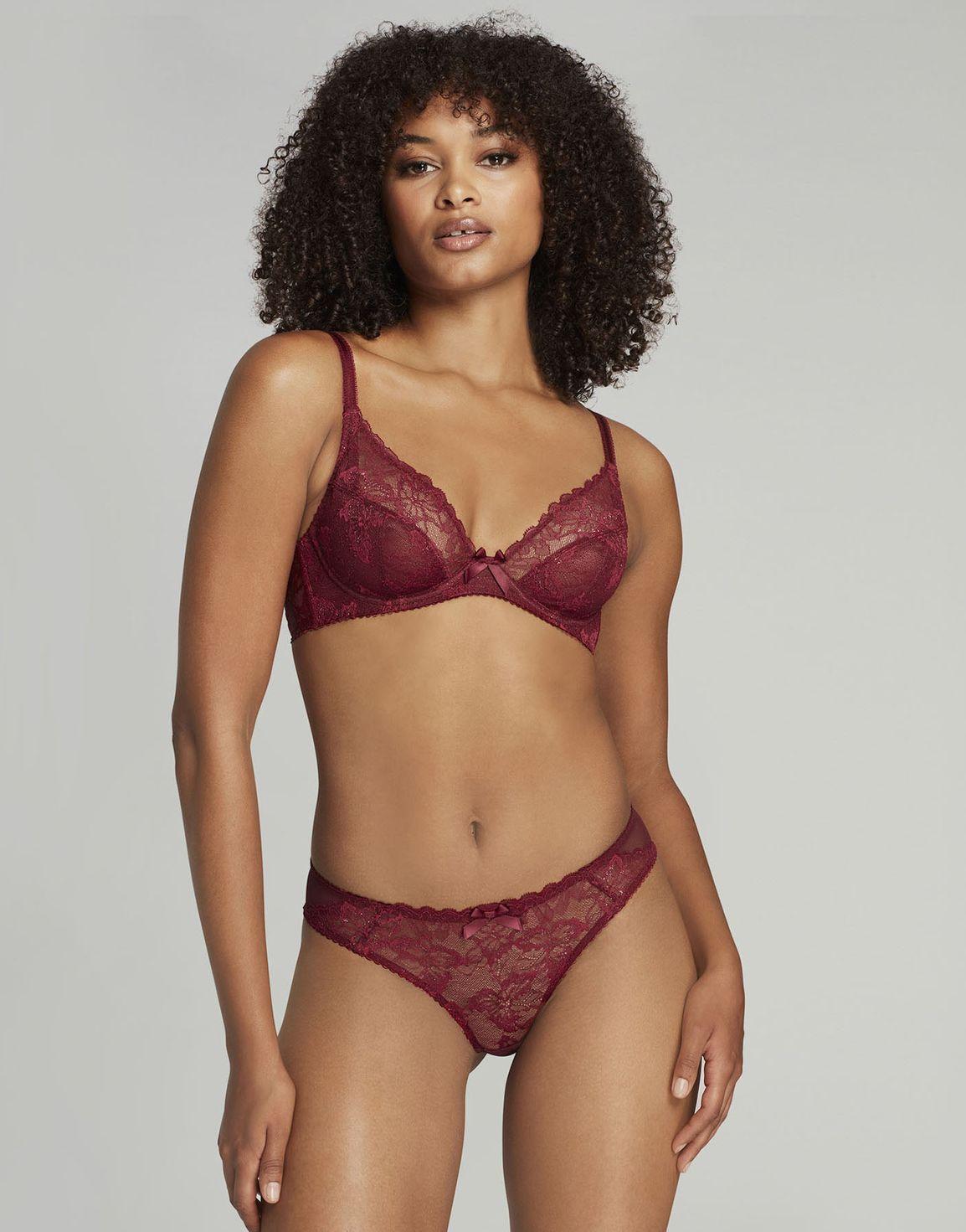 Leni Plunge Underwired Bra Burgundy | Agent Provocateur