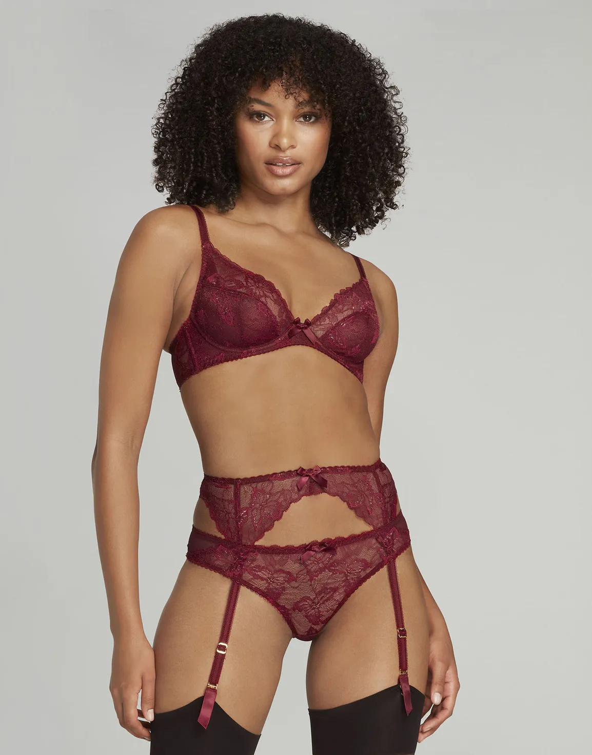 Leni Suspender Burgundy | Agent Provocateur