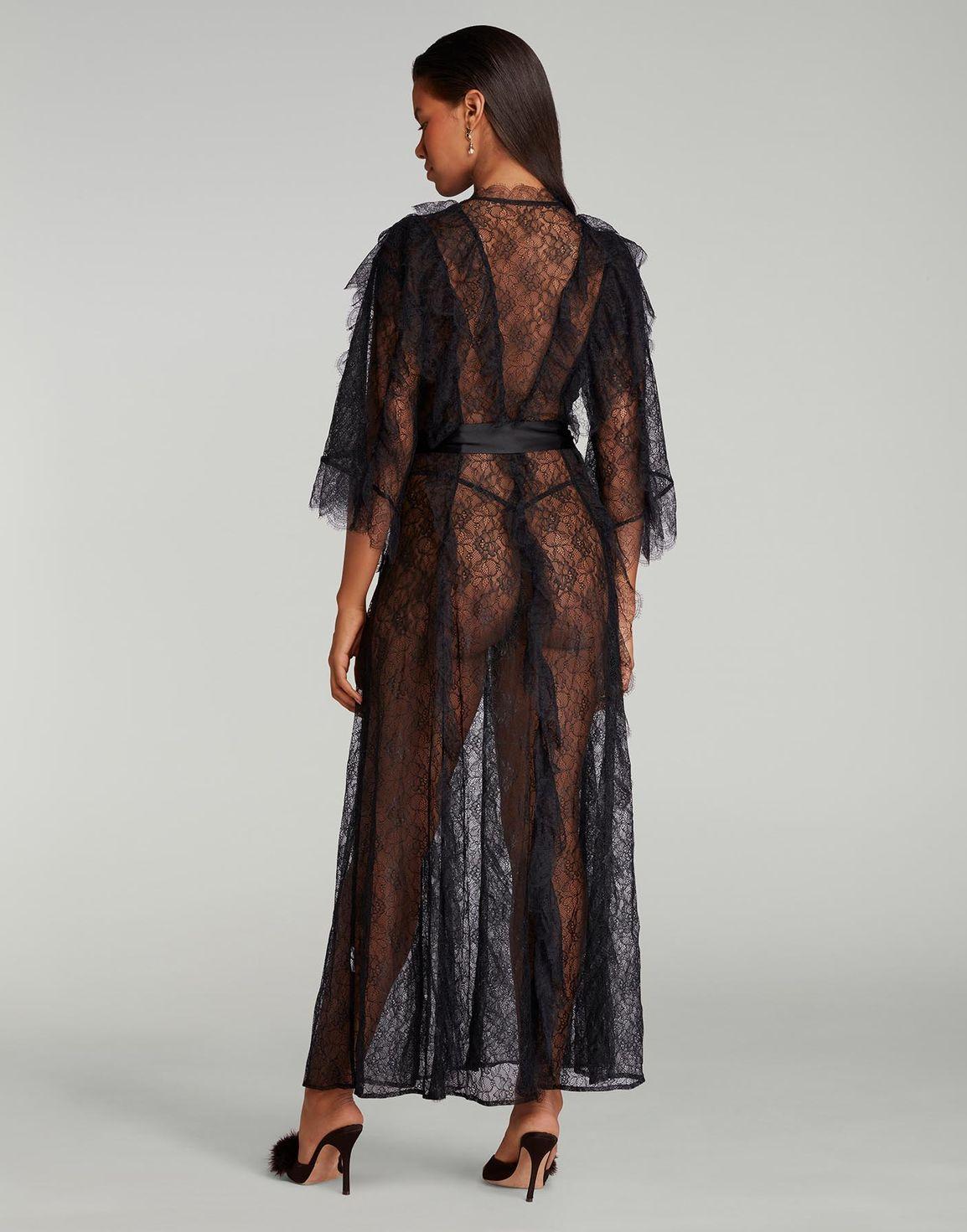 Pomona Dressing Gown Black | Agent Provocateur